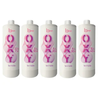 balajé OXY Cream range featuring 2.1%, 3%, 6%, 9%, and 12% volumes for salon-quality hair color applications