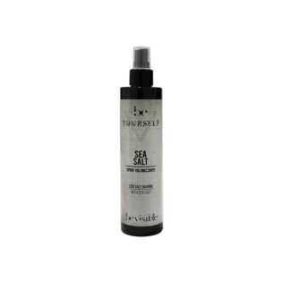 beYourself Sea Salt volumizing spray in sleek black bottle with minimalist design and spray nozzle for easy application.