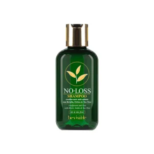 Tea Tree No-Loss Shampoo with birch, nettle, and tea tree for anti-hair loss, free from SLS and SLES, 250ml bottle.